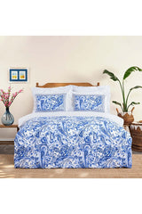 Bellance Blue 100% Cotton Double Duvet Cover Set