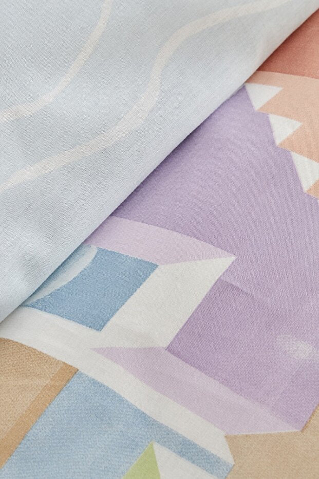 Semblance Double Duvet Cover Set - 100% Cotton, Multicolor