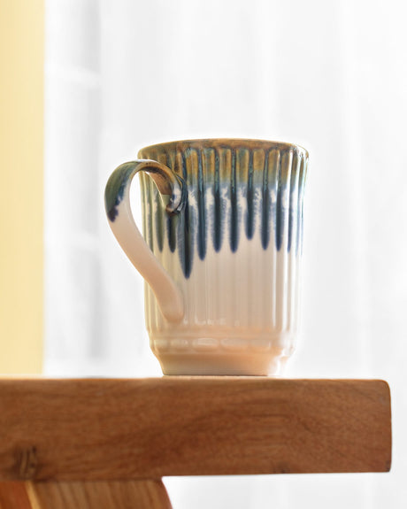 High-Quality Porcelain Mug - Modern Blue & Green Aesthetic