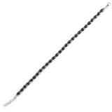 Sterling Silver Oval Onyx Tennis Bracelet - Classic & Elegant