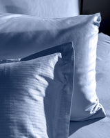 100% Cotton Sateen Double Duvet Cover Set - Striped, 300 TC