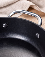 20cm Black Titanium Nonstick Shallow Cooking Pan