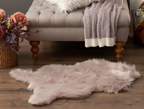 Acrylic Blend Faux Sheepskin Rug - Luxurious Softness