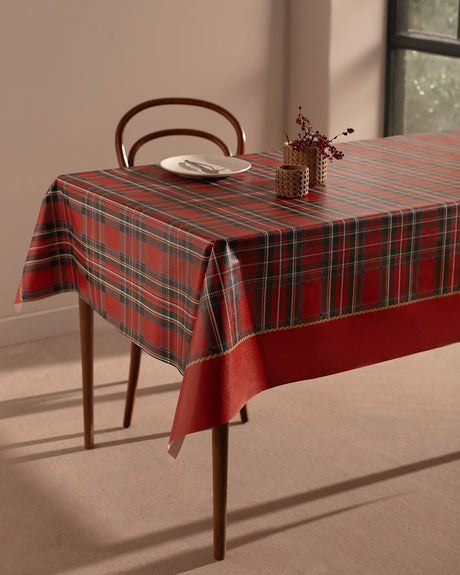 Andray PVC Tablecloth - Durable, Spill-Proof & Easy Clean Design