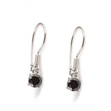 Premium 925 Sterling Silver Round Onyx Earrings
