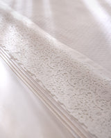 100% Cotton Double Pique Set - Elegant Lace Trim
