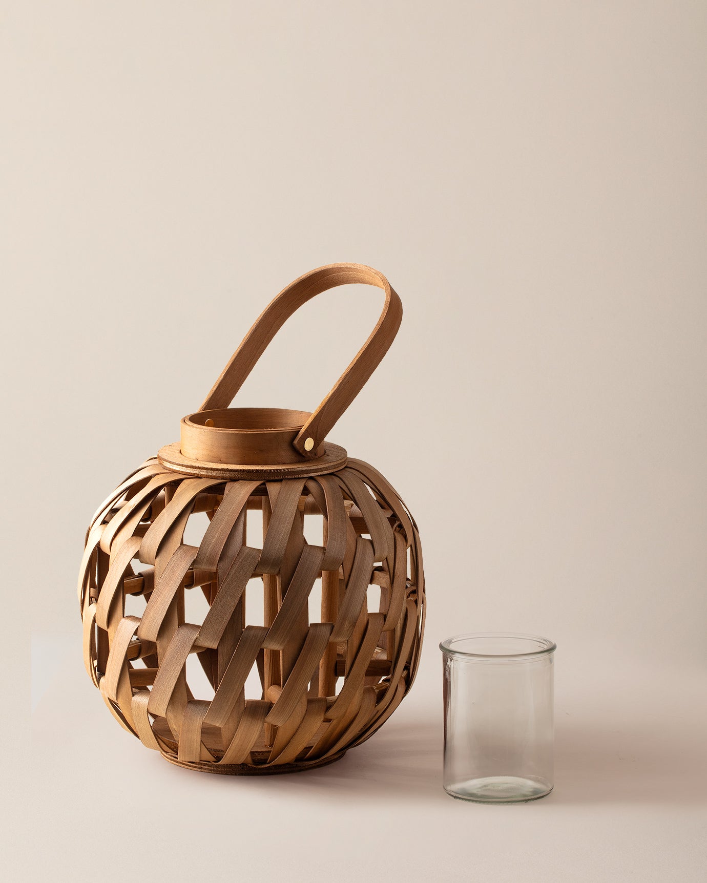 Lanterne artisanale en bois naturel - Ambiance chaleureuse pour la table et la décoration intérieure