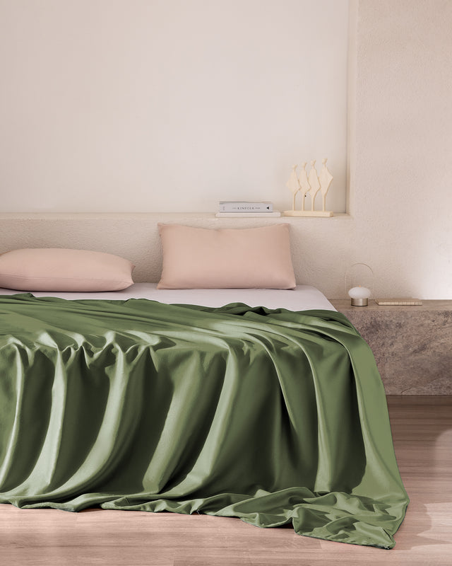 Ciel Twin Size Soft Luxury 100% Cotton Sateen Duvet Cover Set