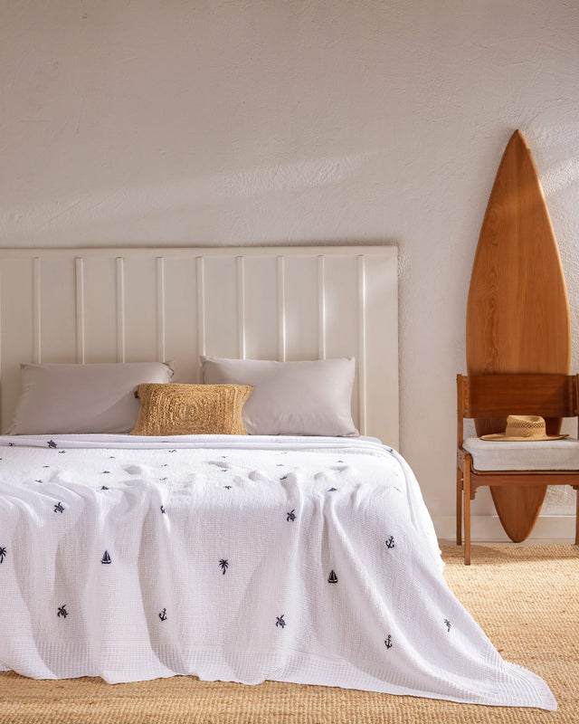 100% Cotton Double Bedspread - Riva Yacht Collection