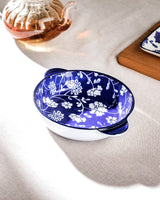 New Bone China Handled Plate - Rêve Bleu Collection