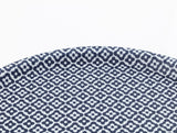 Plateau rond antidérapant en simili cuir - Design élégant Rêve Bleu