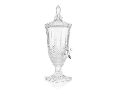 Clear Glass Beverage Dispenser - Elegant Audrey Design