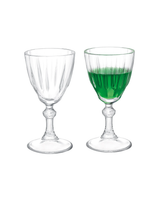 Clear Glass 4-Piece Stemmed Liqueur Set - Voyage Collection