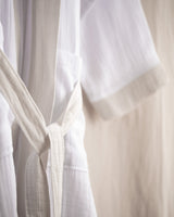 100% Cotton Muslin Women's Bathrobe - Lightweight Comfort