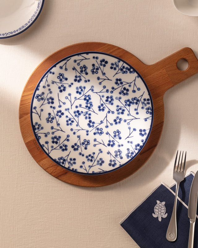 Elegant Blue Dream Angel Serving Plate 25cm