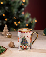 Elegant New Bone China Mug - Whimsical Reve Doux Design