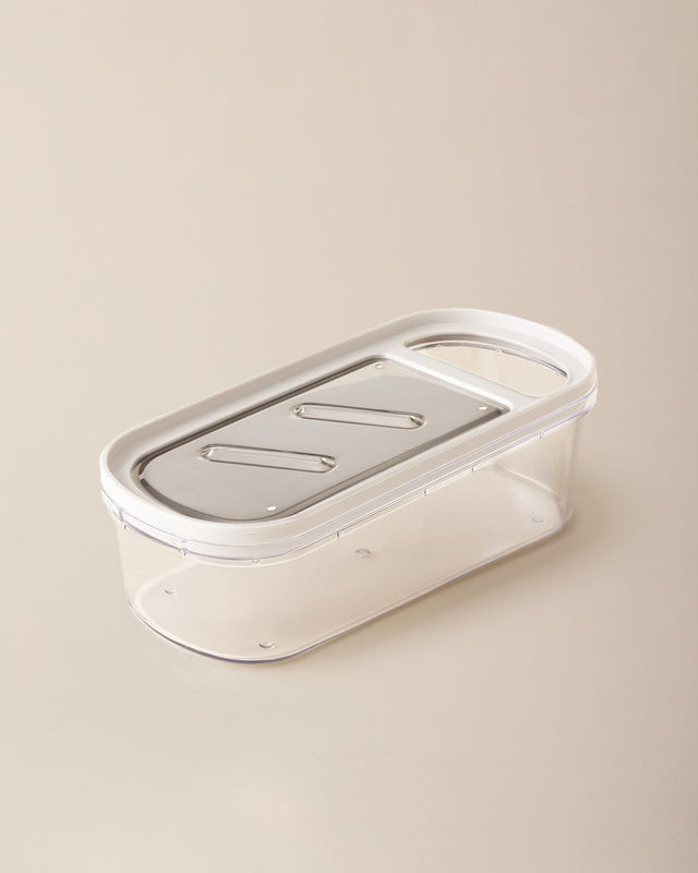 2-Piece Kitchen Grater Set - Handheld Food Shredder - Soft Ecru
