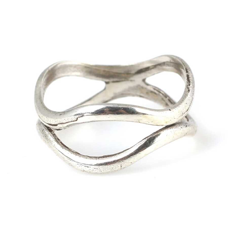 925 Sterling Silver Dual Design Ring - Contemporary Minimalist