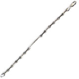 Premium 925 Sterling Silver Black Stone Cast Bracelet