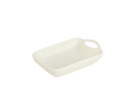 New Bone China Rectangular Sauce Dish - Elegant Petit Design