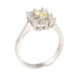 Premium Sterling Silver Citrine Zircon Ring