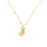 Sterling Silver Tiny Pineapple Pendant Necklace - Minimalist Charm