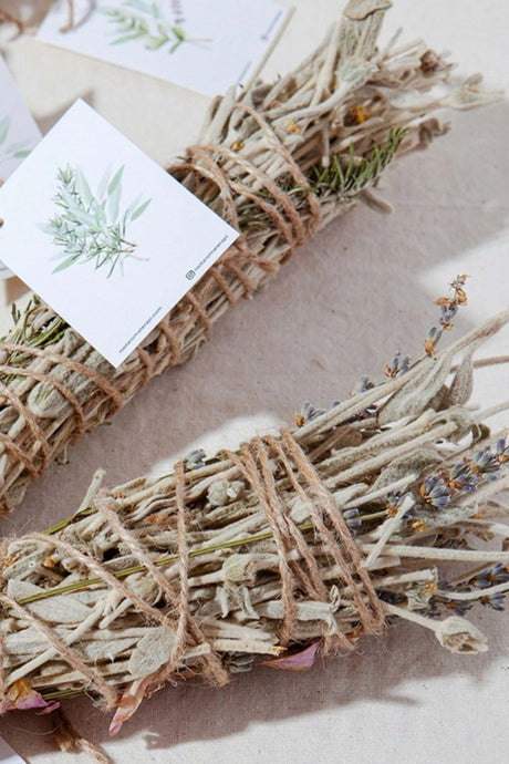 Rose Lavender Sage Smudge Stick for Relaxation and Calm