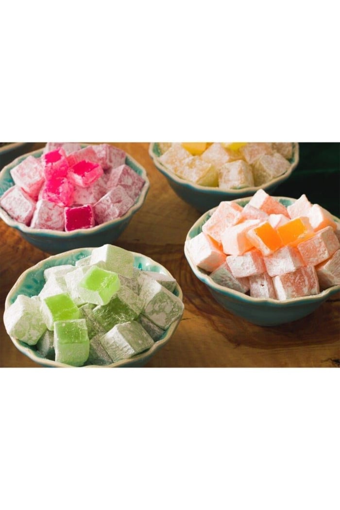 Gourmet vegansk glutenfri tropisk frugt tyrkisk delight udvalg