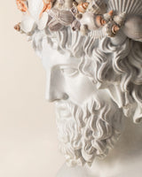 Busto di Poseidone in Resina Bianca - Scultura di Mitologia Classica