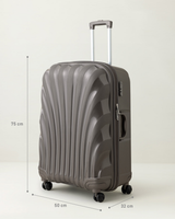 Large Hard Shell Travel Suitcase - Grey