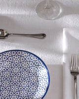 New Bone China Dinner Plate - Reve Bleu Elodie Blue & White Design