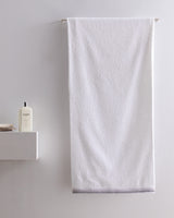 Soft Absorbent Cotton Bath Towel - White & Grey