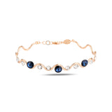 Sterling sølv armbånd med Swarovski-krystal - Tidløst bezel-design