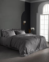 King Size Bamboo Sateen Duvet Cover Set - Ultra Soft & Breathable Bedding
