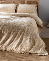 Jules Ruffled 100% Cotton Double Duvet Cover Set