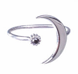 Premium 925 Sterling Silver Gemstone Moon Ring