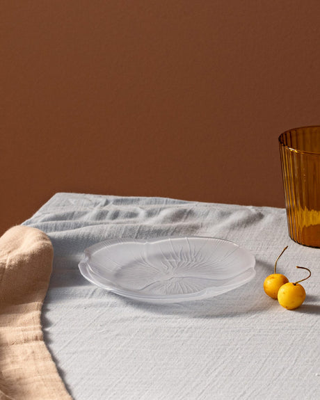 Glass Dessert Plate - Modern Minimalist Style