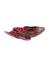 Glass Decorative Plate - Bernette Collection, Elegant Red Design