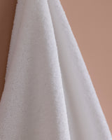 100% Cotton Crocheted Face Towel - White & Lilac
