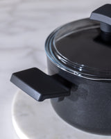 Titanium Professional Deep Saucepan, 18 cm, Black