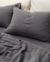 Muslin King Size Bedding Set - Ultra Soft Duvet Cover & Fitted Sheet