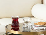 Elegant Glass 6-Piece Tea Glass Set - Francessa Daisy Touch