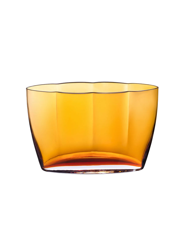 Handmade Glass Vase - Artisanal Gold Finish Design