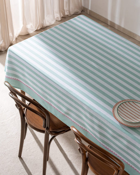 Cotton-Polyester Blend Tablecloth - Elegant Louve Design