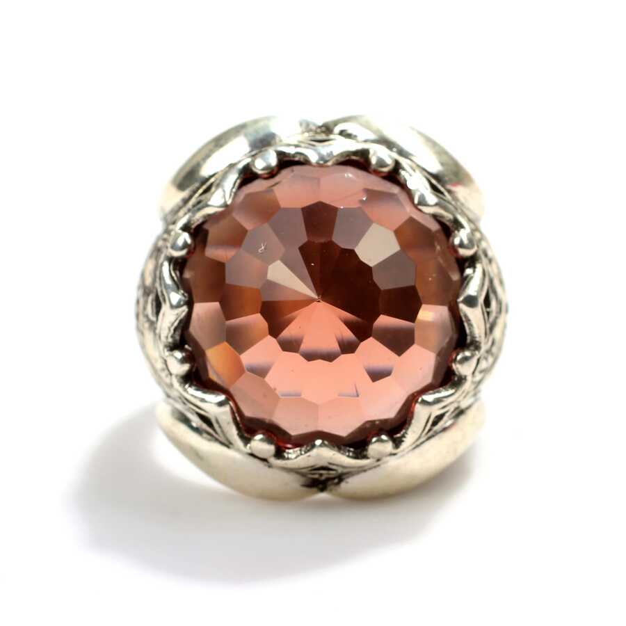 Sterling Silver Zultanite Men's Ring - Faceted & Hand-Engraved