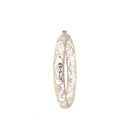 925 Sterling Silver Handcrafted Filigree Bangle Bracelet