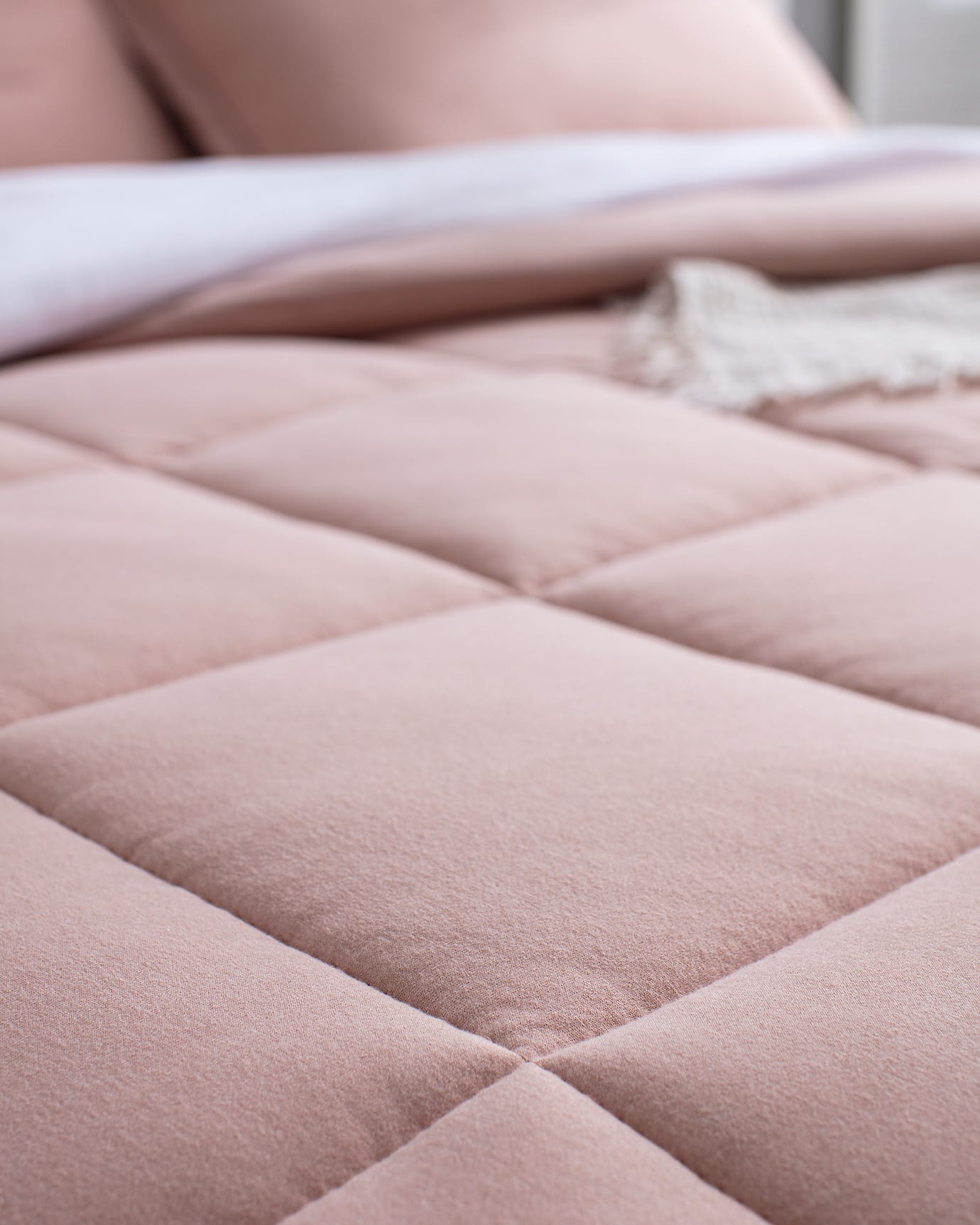 Cotton-Blend SuperSoft Double Duvet Set - Powder