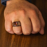Premium 925 Sterling Silver Rectangular Sultanite Men's Ring