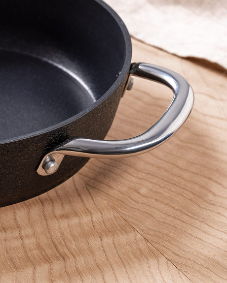 20cm Black Titanium Nonstick Shallow Cooking Pan