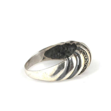 Professional 925 Sterling Silver Engraved Grooved Ring